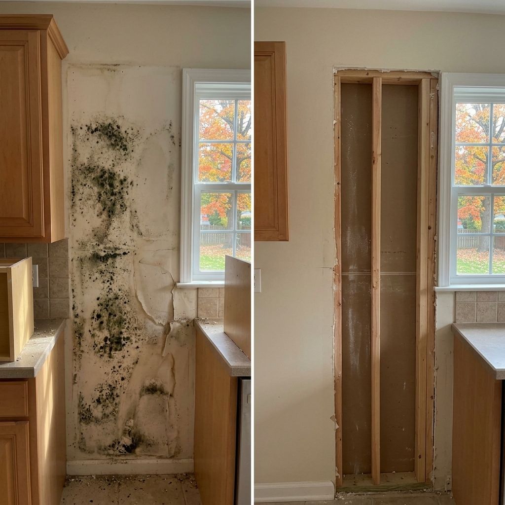Before and after mold remediation Bucks County PA Before and after mold remediation Bucks County PA