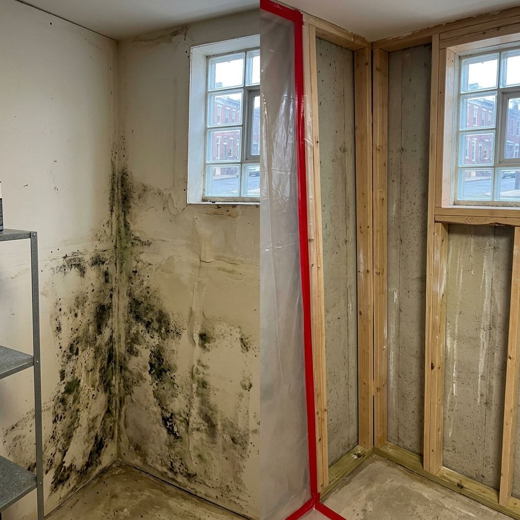 Before and after mold remediation Burlington NJ Before and after mold remediation Burlington NJ