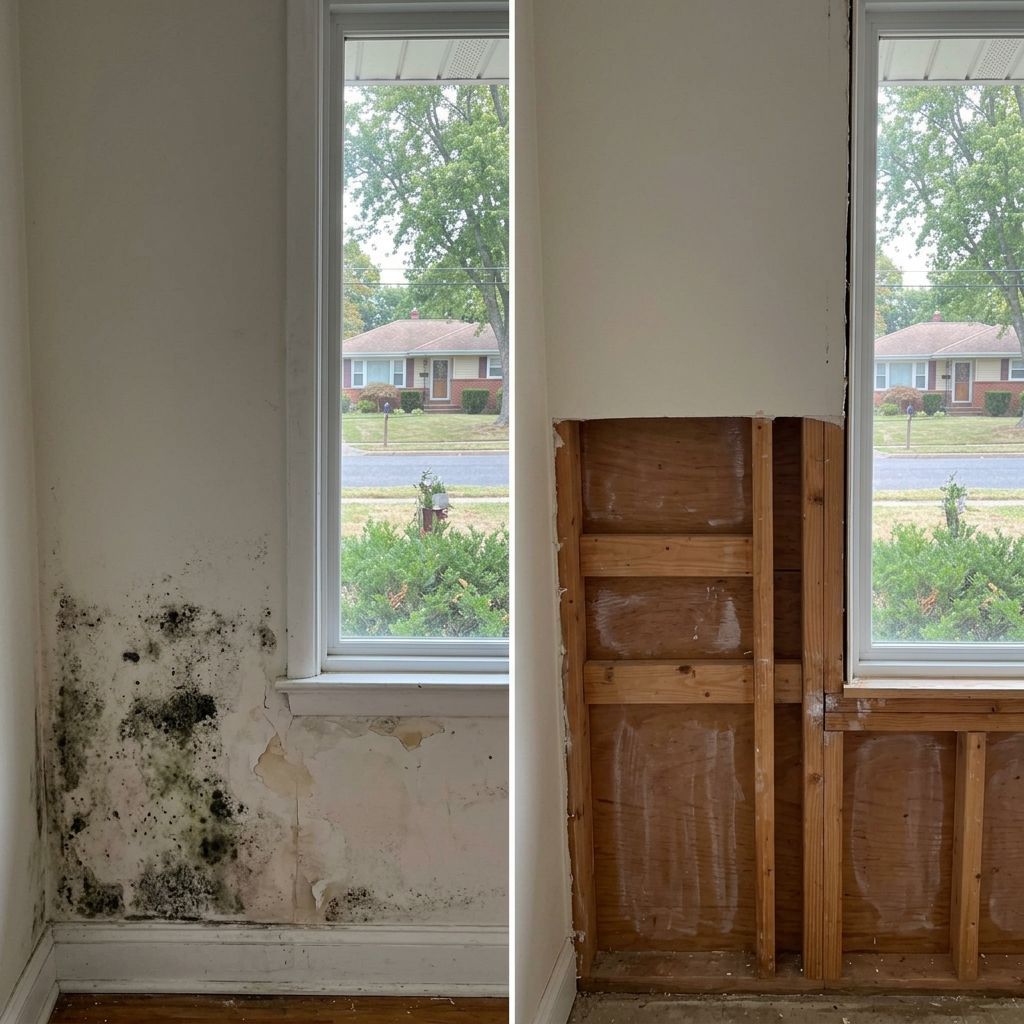 Before and after mold remediation Levittown PA Before and after mold remediation Levittown PA