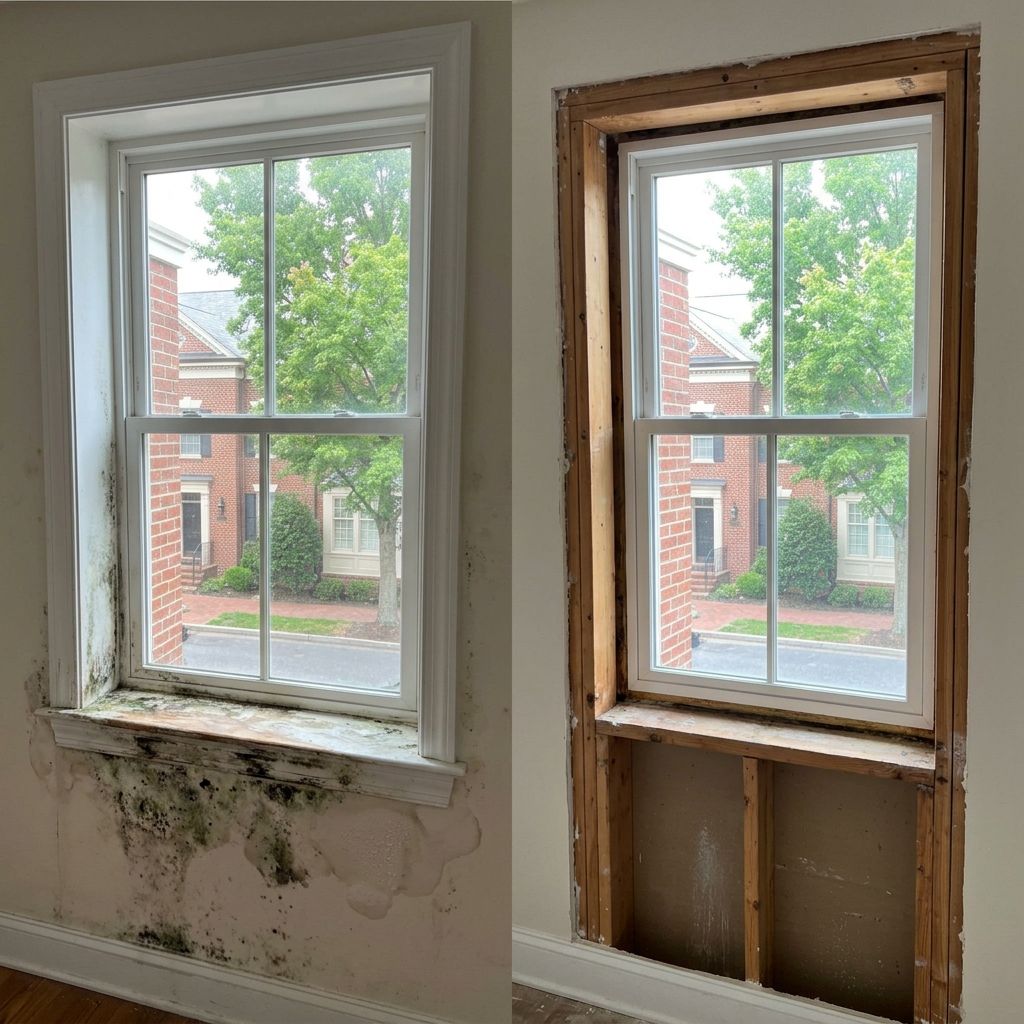 Before and after mold remediation Moorestown NJ