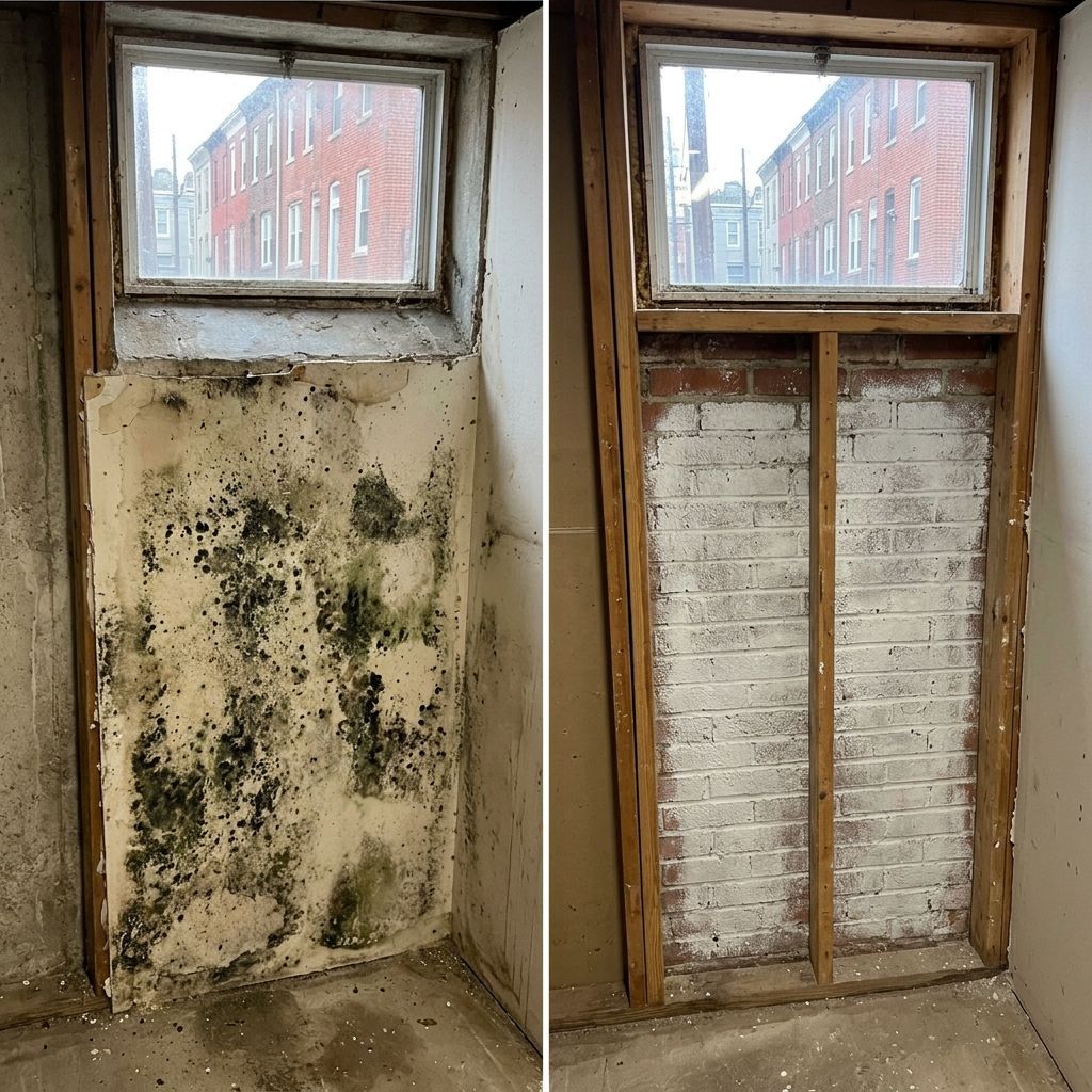 Before and after mold remediation Norristown PA Before and after mold remediation Norristown PA