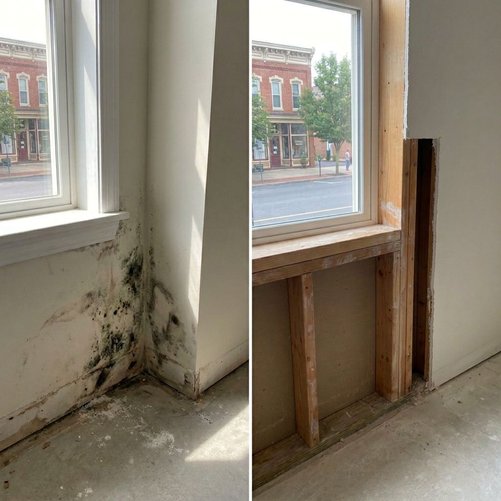 Before and after mold remediation Quakertown PA Before and after mold remediation Quakertown PA