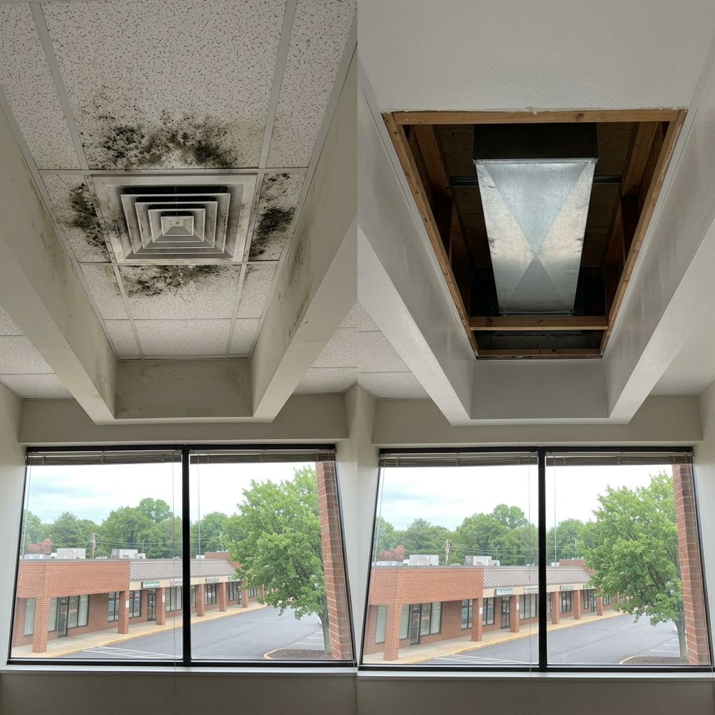 Before and after mold remediation Warminster PA Before and after mold remediation Warminster PA