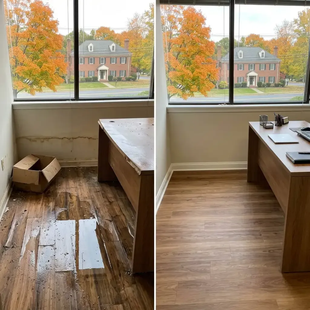 Before and after water damage restoration Bucks County PA Before and after water damage restoration Bucks County PA