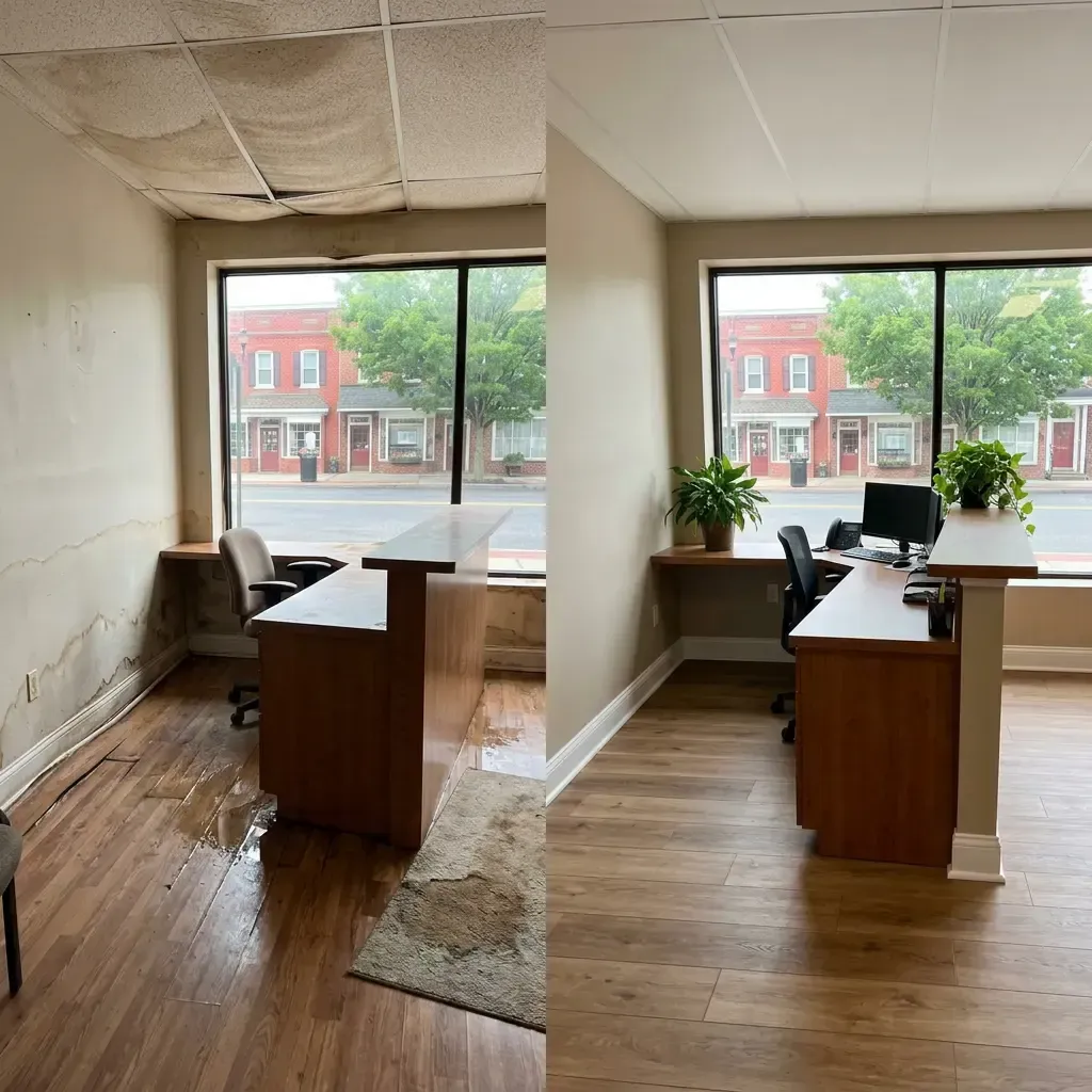 Before and after water damage restoration Lansdale PA Before and after water damage restoration Lansdale PA