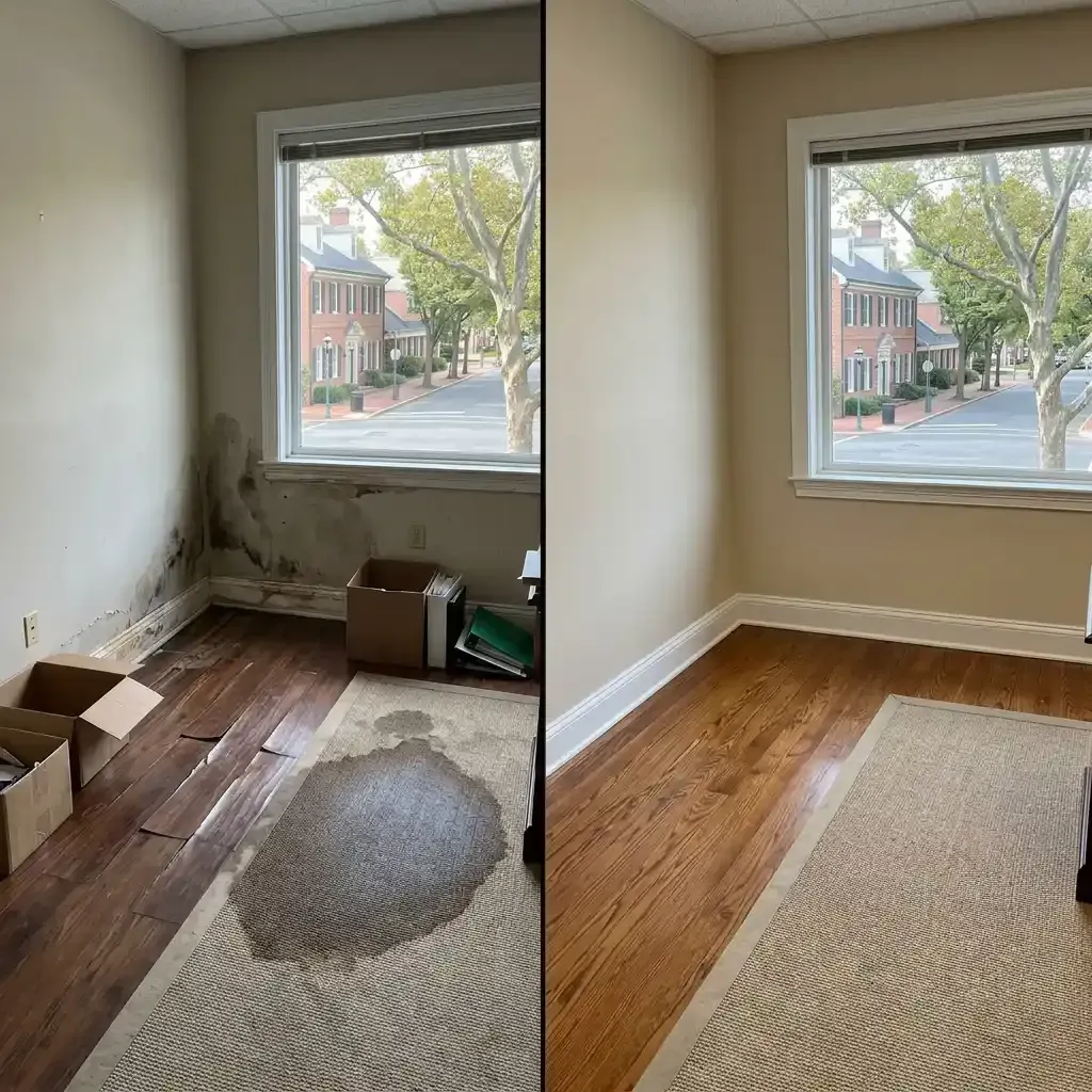 Before and after water damage restoration Moorestown NJ Before and after water damage restoration Moorestown NJ