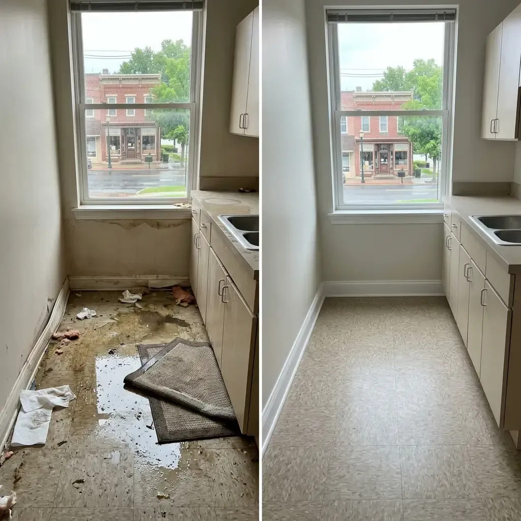 Before and after water damage restoration Perkasie PA Before and after water damage restoration Perkasie PA