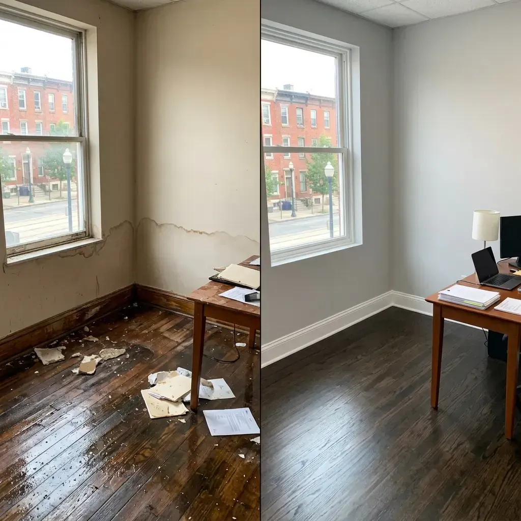 Before and after water damage restoration Philadelphia PA Before and after water damage restoration Philadelphia PA
