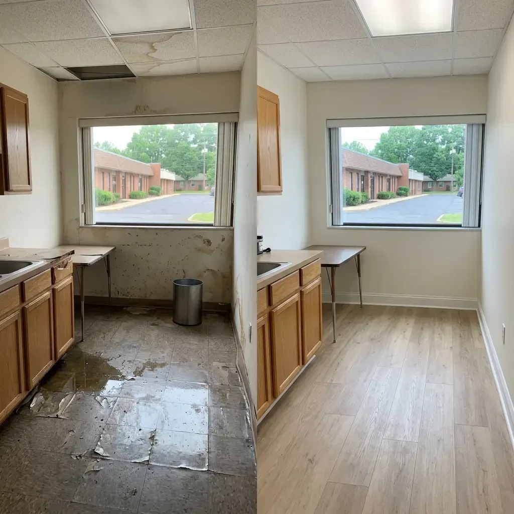Before and after water damage restoration Warminster PA Before and after water damage restoration Warminster PA