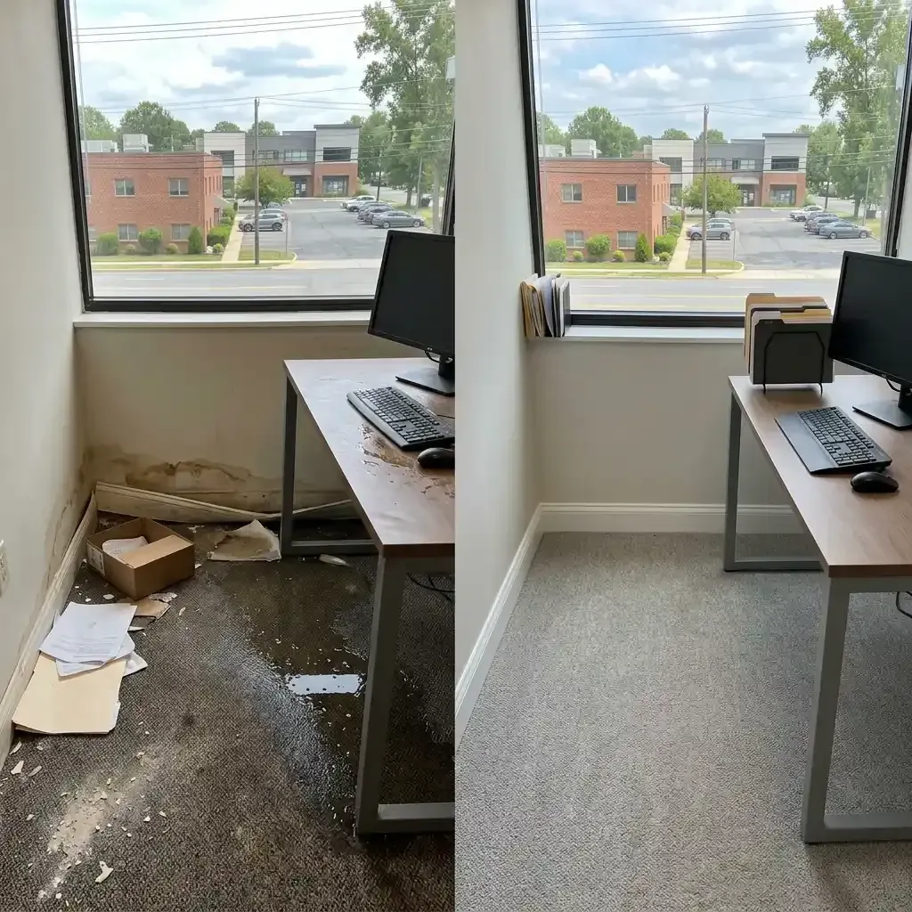 Before and after water damage restoration Willow Grove PA