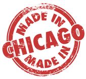 A red stamp that says made in chicago
