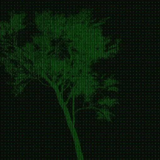 A toy robot is sitting on top of a box on a table.