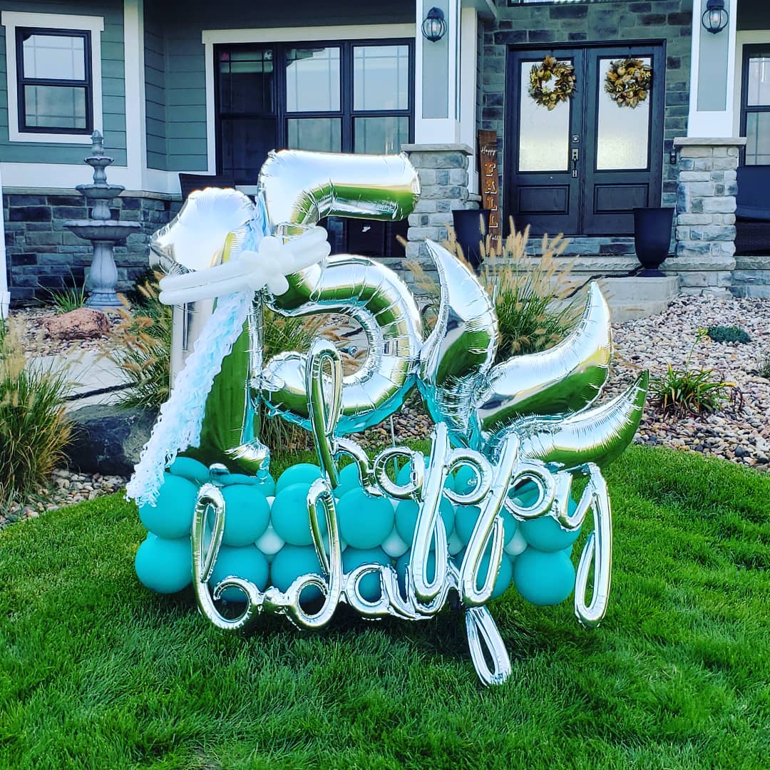 Birthday balloon marquee. Silver, mermaid theme, 15th birthday. 