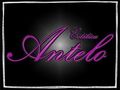 Un logotipo morado sobre fondo negro para un salón de belleza.