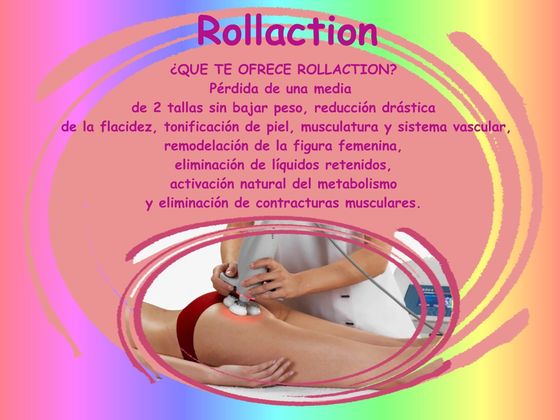 Una fotografía de una mujer recibiendo un tratamiento Rollaction.