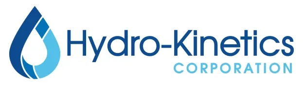 Le logo de la société hydrocinétique est bleu et blanc