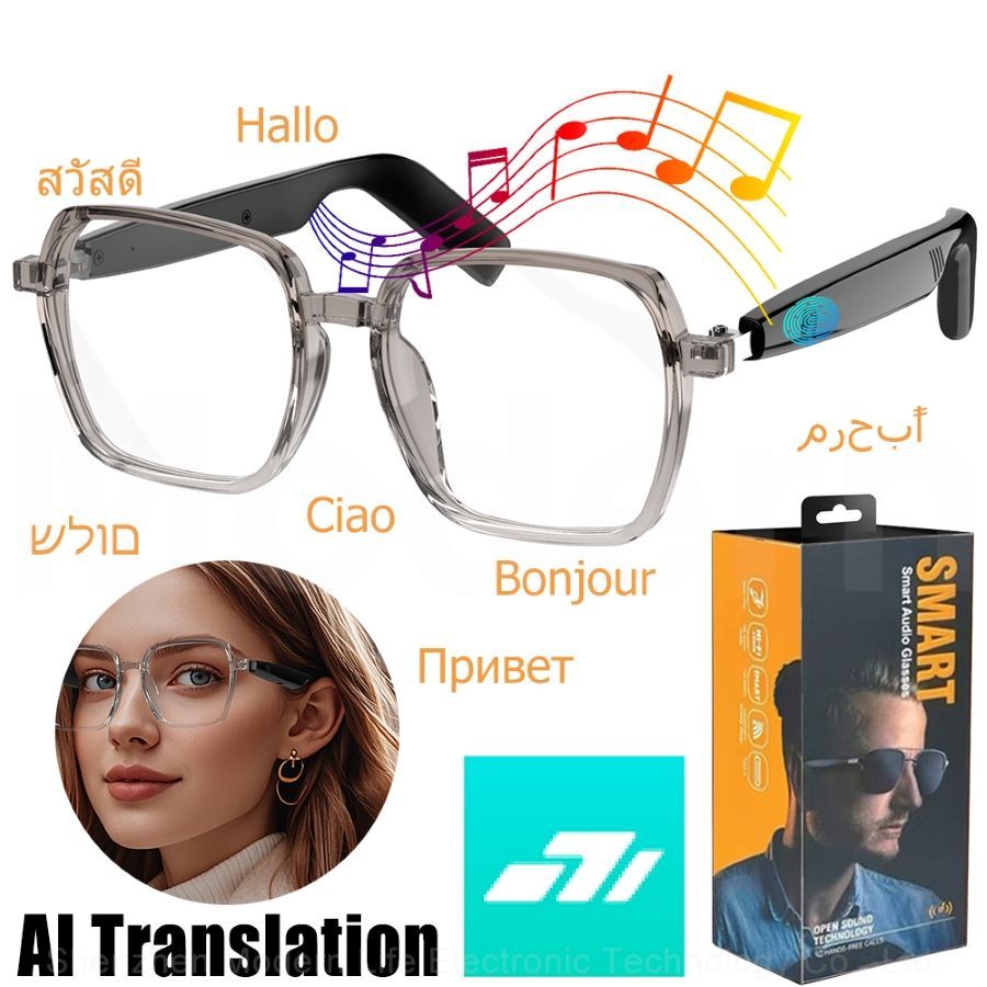 Anteojos Inteligentes con Audio, Anti-Luz, Traductor de Idiomas & Llamadas