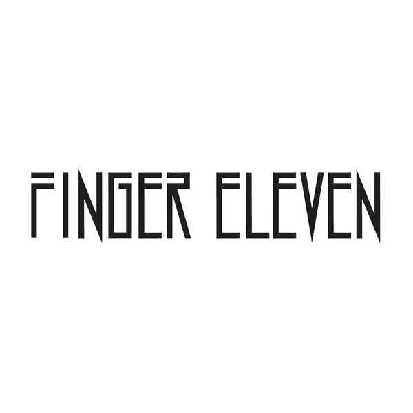 Finger Eleven band logo in black, modern sans-serif font.