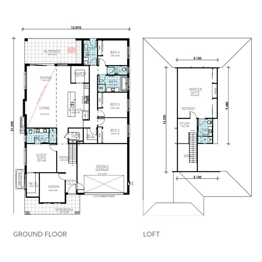 Cedar with Loft Floorplan