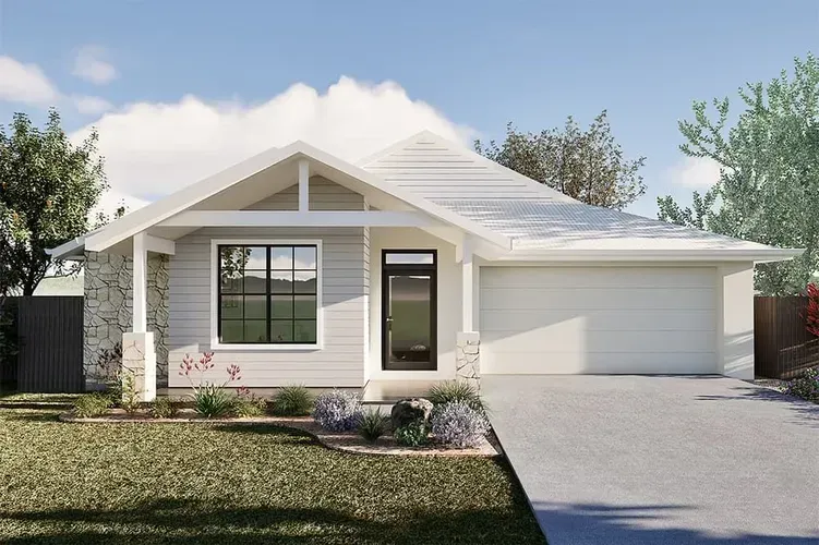 An Artist's Impression of A House with A Gray Garage Door — Evolution Building Group Dapto, NSW
