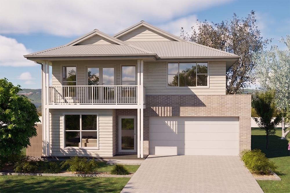 A White Two Storey House  — Evolution Building Group Dapto, NSW