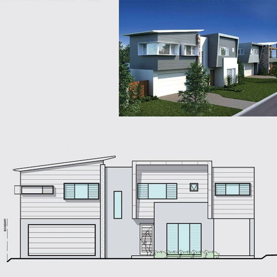 A Drawing of A House Next to A Picture of It — Evolution Building Group Dapto, NSW