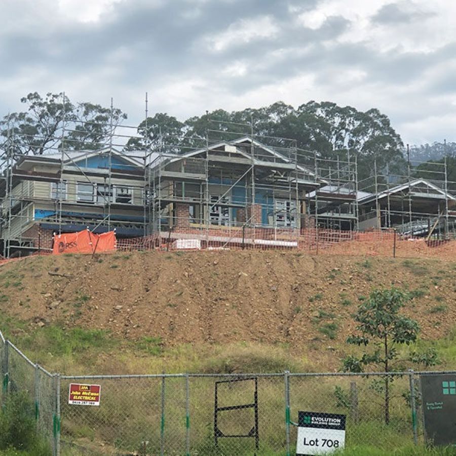 A Large House Is Being Built on Top of A Hill — Evolution Building Group Dapto, NSW