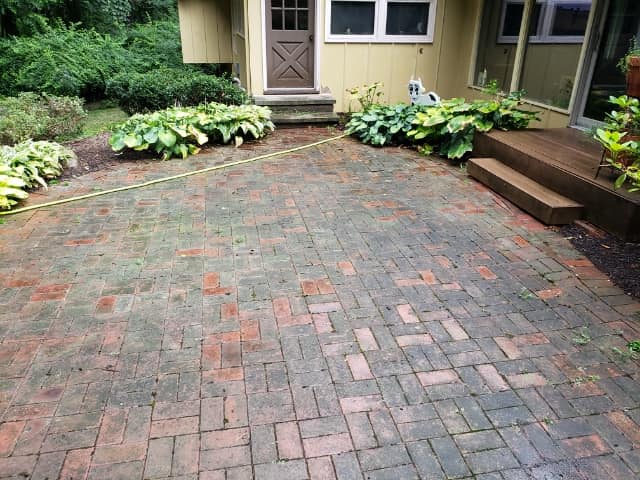 Pavers Before — Canton, OH — Big T's Power Clean