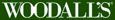 The word woodalls is written in white on a green background