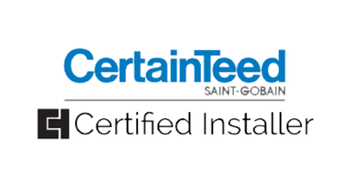 CertainTeed Saint-Gobain Certified Installer logo on white background