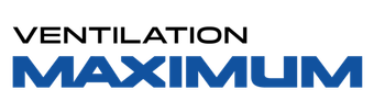 Ventilation Maximum logo in black and blue text on a white background