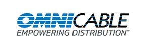 The omnicable empowering distribution logo is blue and black.