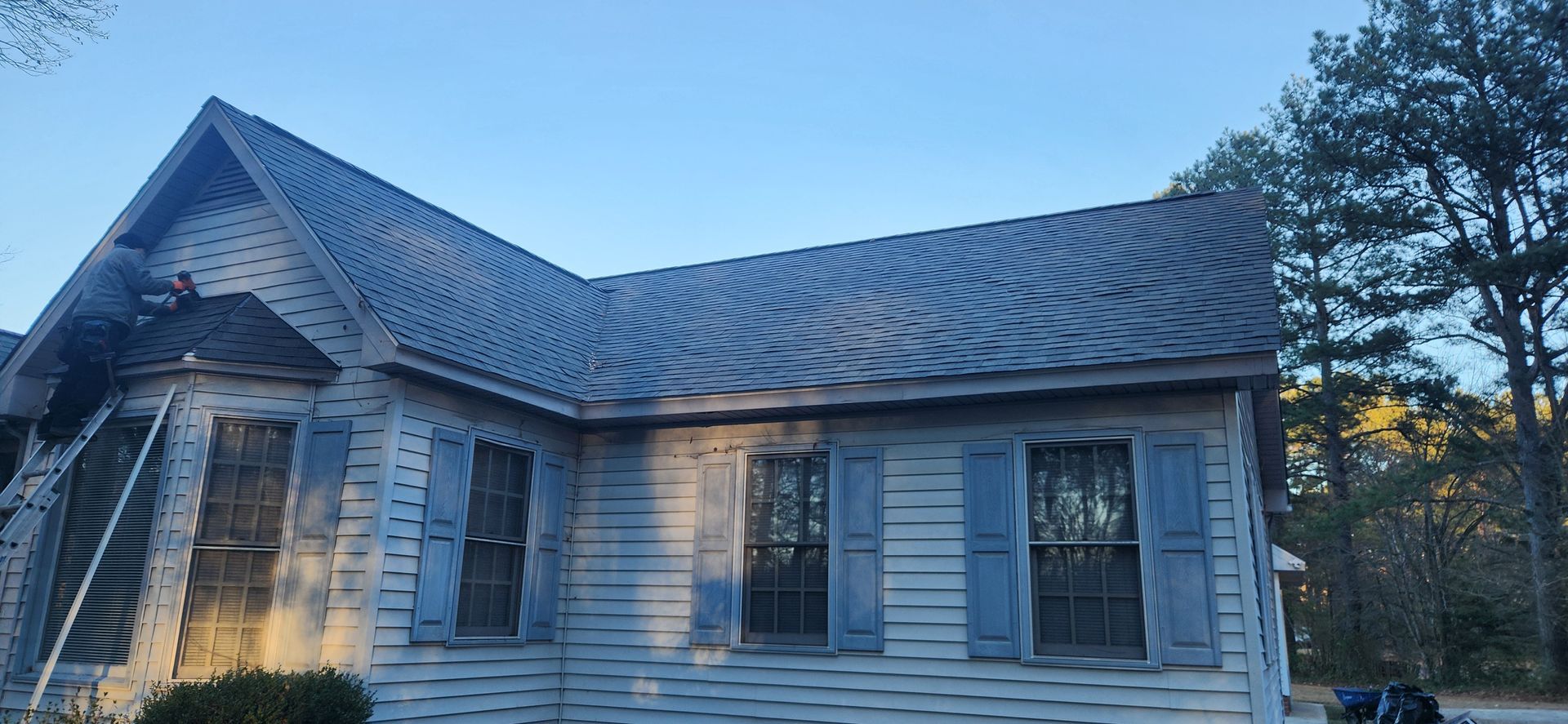 Front porch roof repair completed near Atlantic Beach, NC by Roof Pro NC