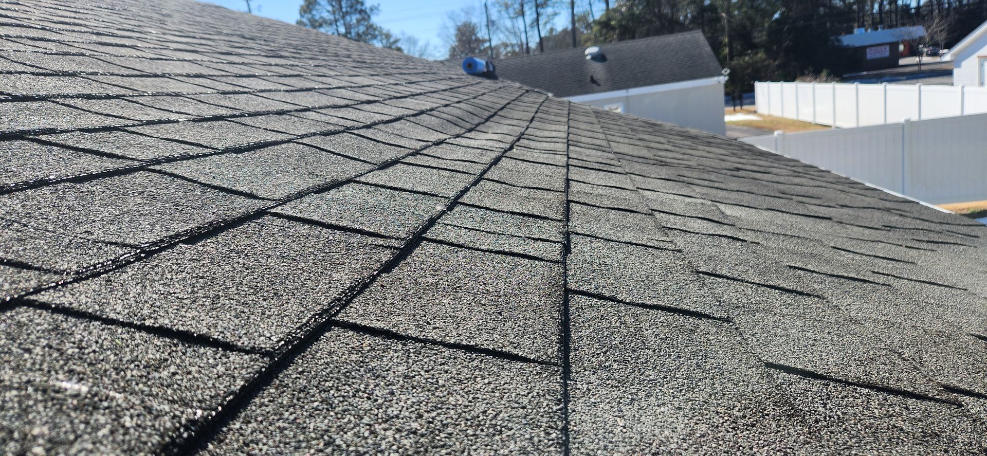 Completed architectural shingle roof repair in New Bern, NC
