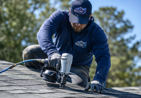 Roof Pro NC restoring a damaged roofing system for a New Bern homeowner