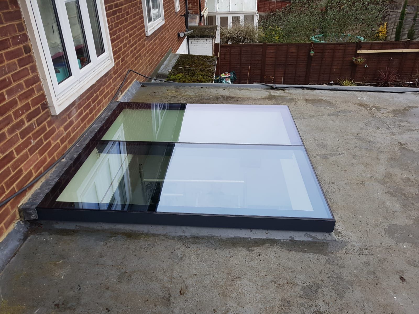 Two panel Rooflight, high quality glass, slim sleek framework