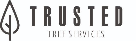 Trusted Tree Services logo with a stylized tree icon and black text on white background