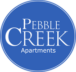 A blue circular logo featuring the white text 