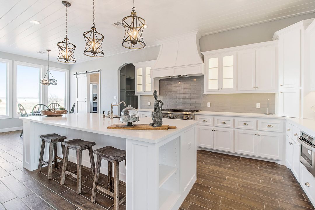 modern new kitchen remodeled white