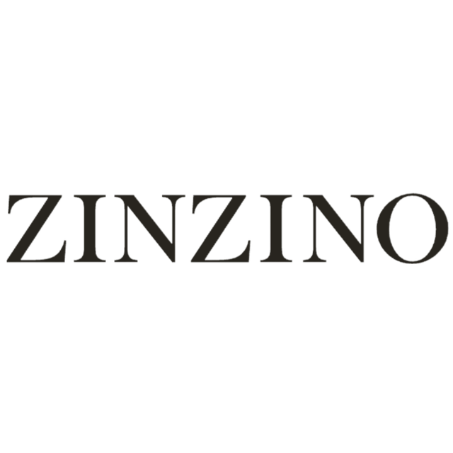 A black and white logo for zinzino on a white background