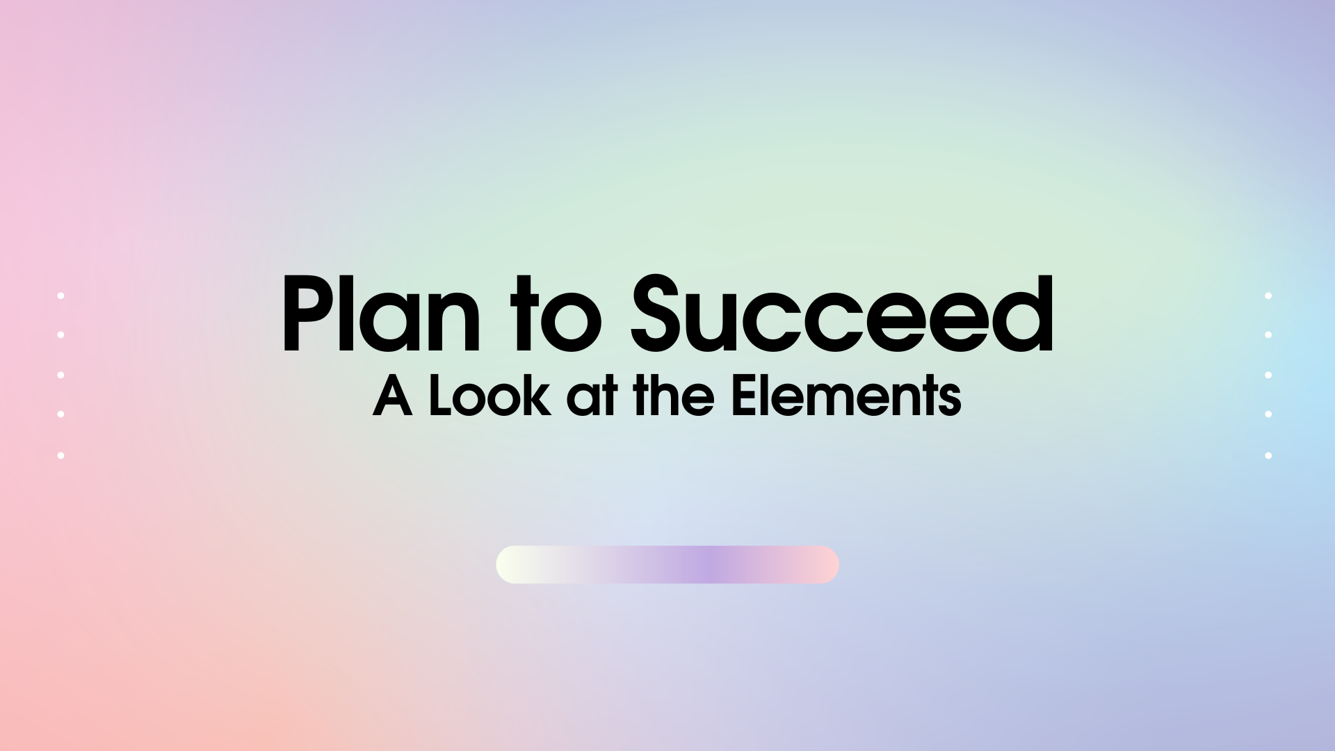 PLAN to Succeed