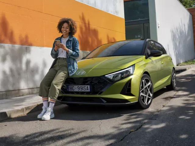 Hyundai i20 verde lime