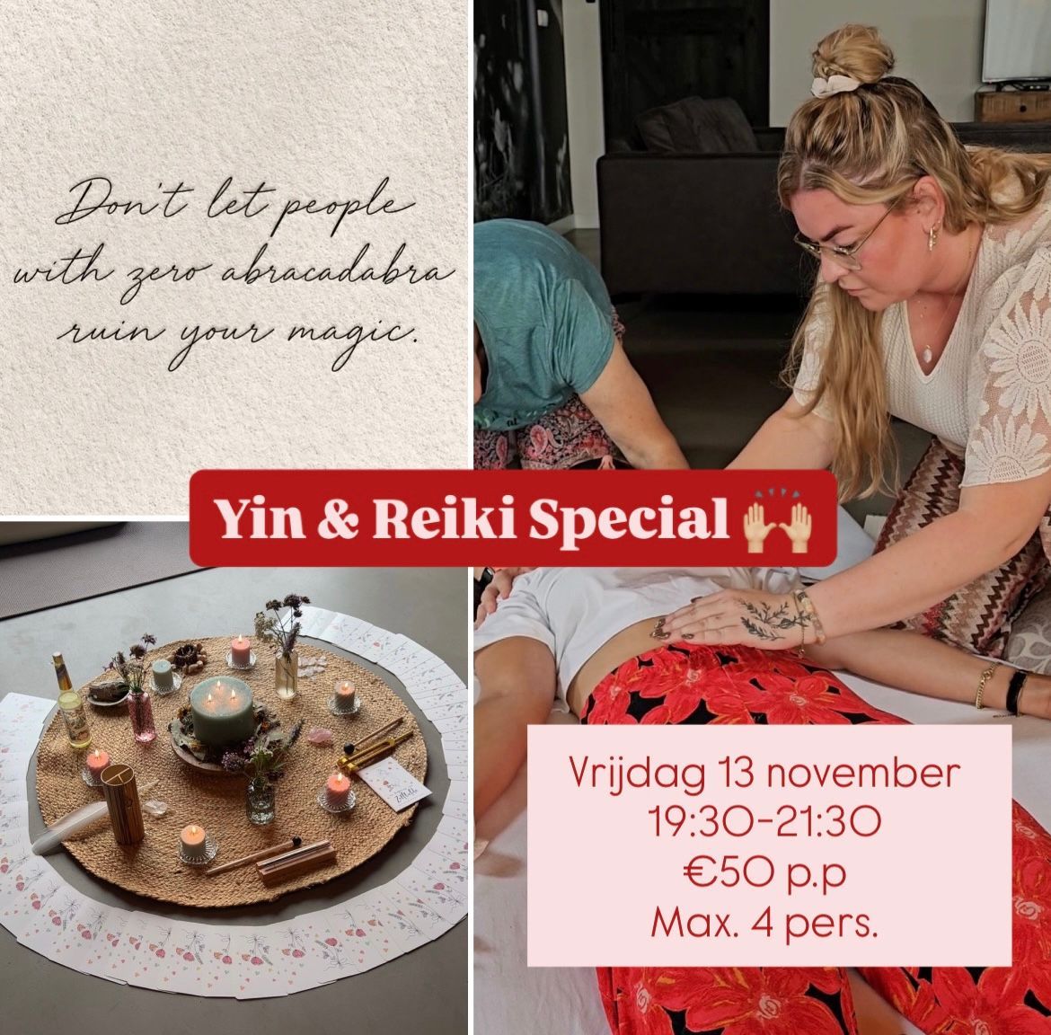 Esmee Evers Esmee Evers geeft een Yin & Reiki Special bij Hugz in Zelhem