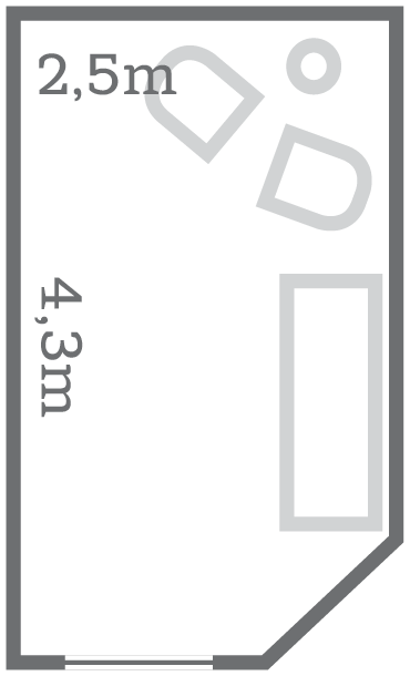 plattegrond praktijkruimte VUUR bij Hugz hub in Zelhem