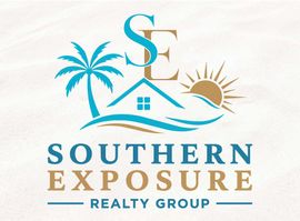 Southern Exposure Realty Group logo with teal palm tree, sun, and house icon