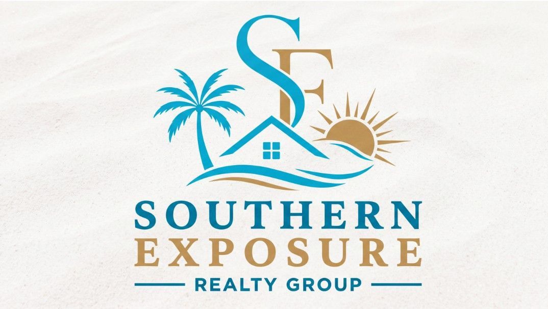 Southern Exposure Realty Group logo with palm tree, house, sun, and blue-gold text