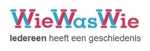 Logo with colorful “WieWasWie” text and the tagline “Iedereen heeft een geschiedenis” underneath