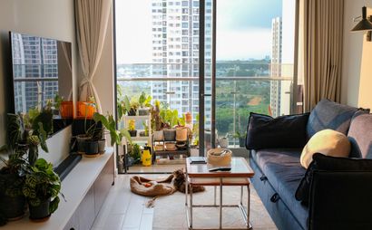 Apartment with balcony plants