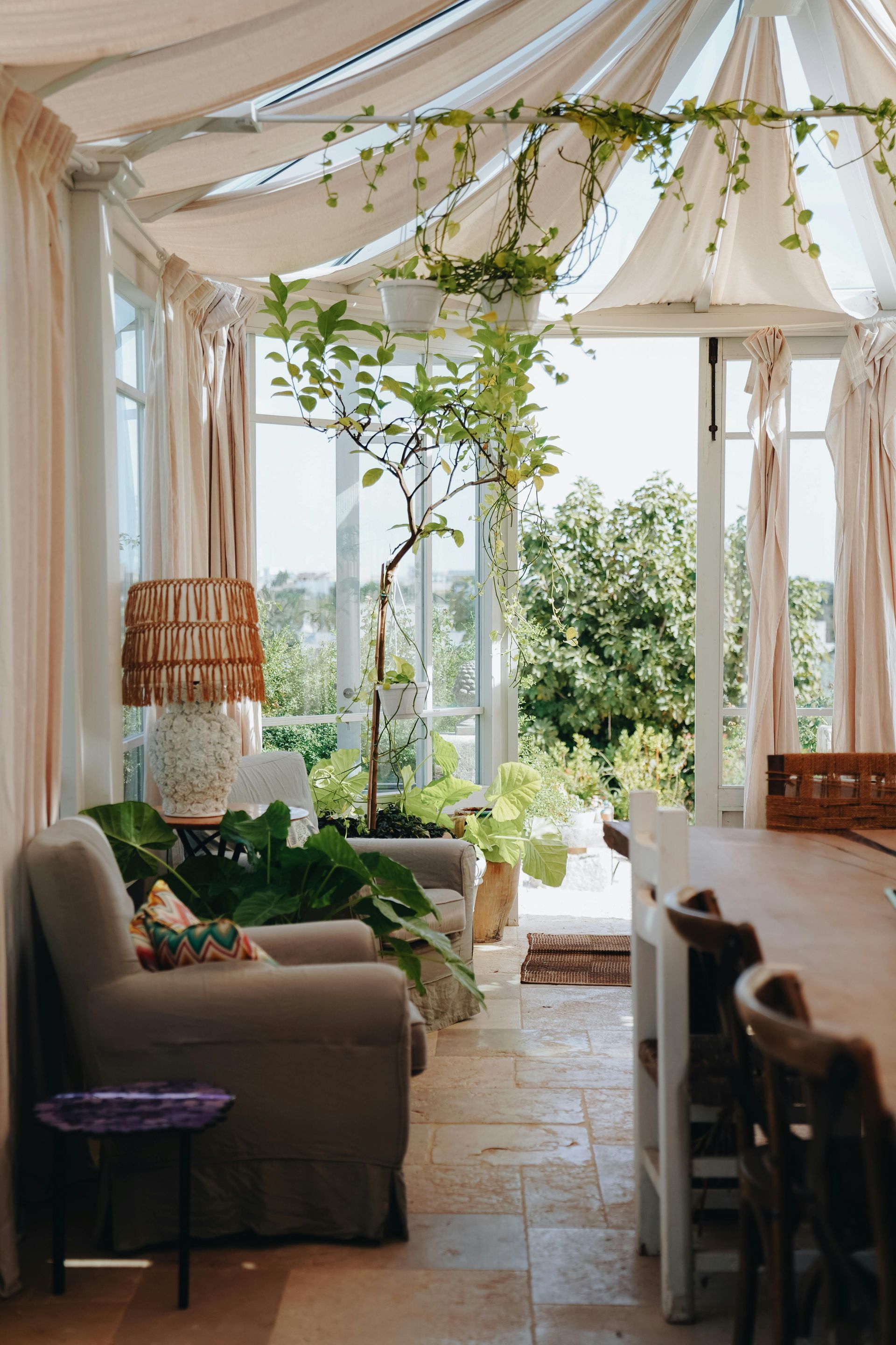 Healthy chemical free home with plants