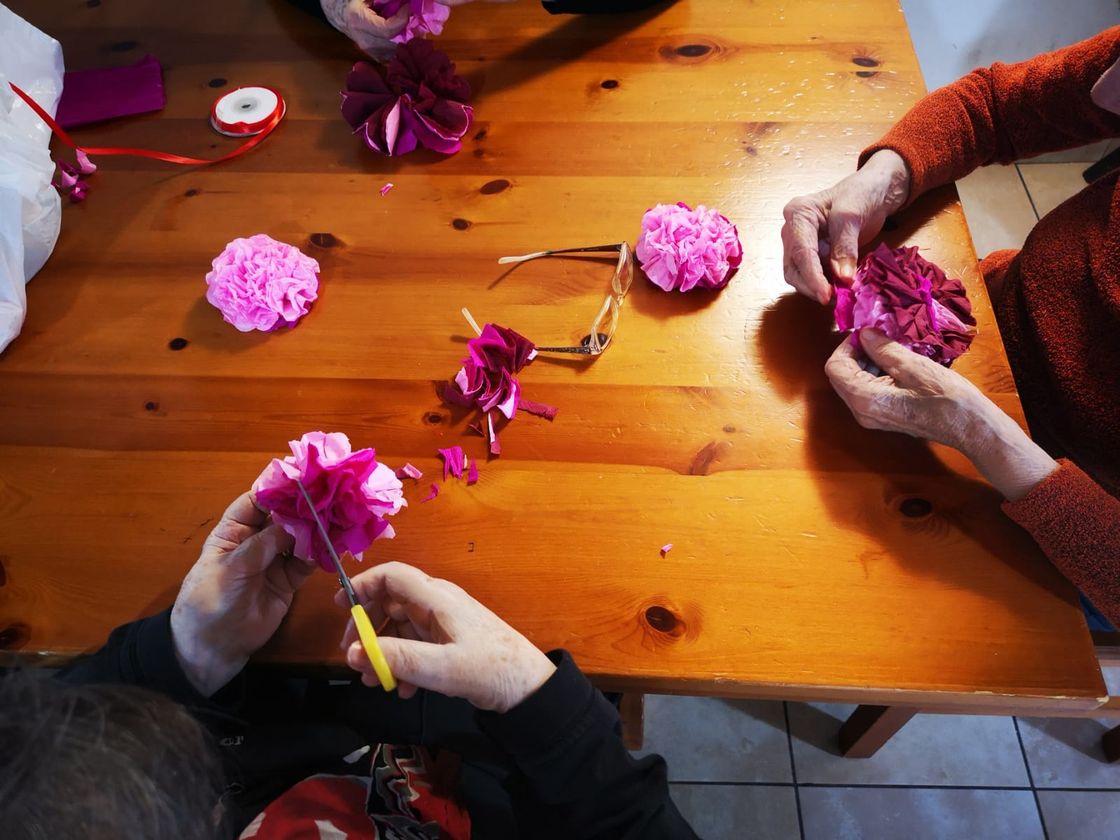 attività ricreativa presso la casa di riposo